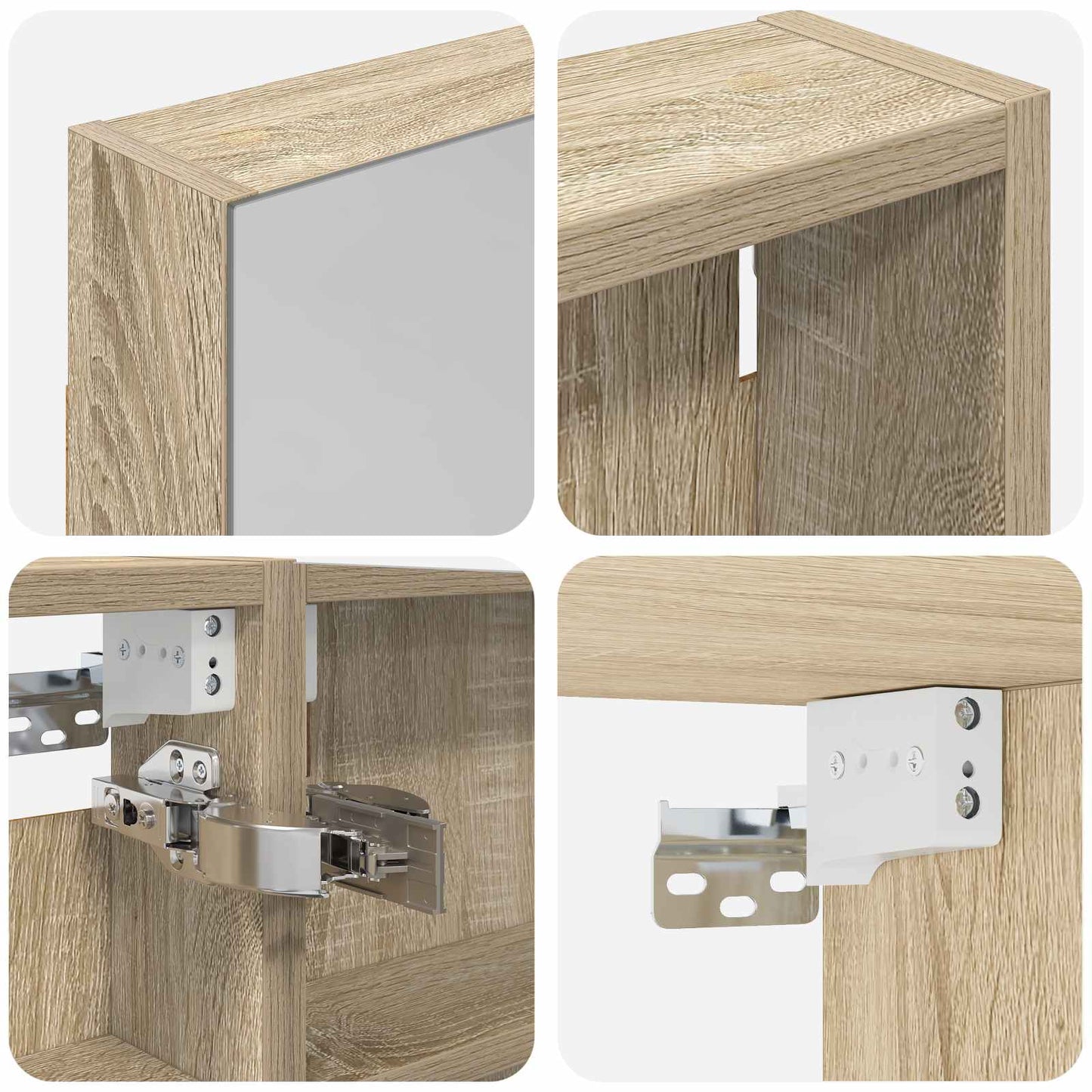 vidaXL Bathroom Cabinet Set 3 pcs 120 x 10.5 x 60.5 cm Engineered wood