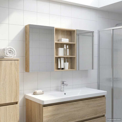 vidaXL Bathroom Cabinet Set 3 pcs 120 x 10.5 x 60.5 cm Engineered wood
