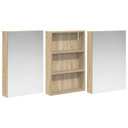 vidaXL Bathroom Cabinet Set 3 pcs 120 x 10.5 x 60.5 cm Engineered wood