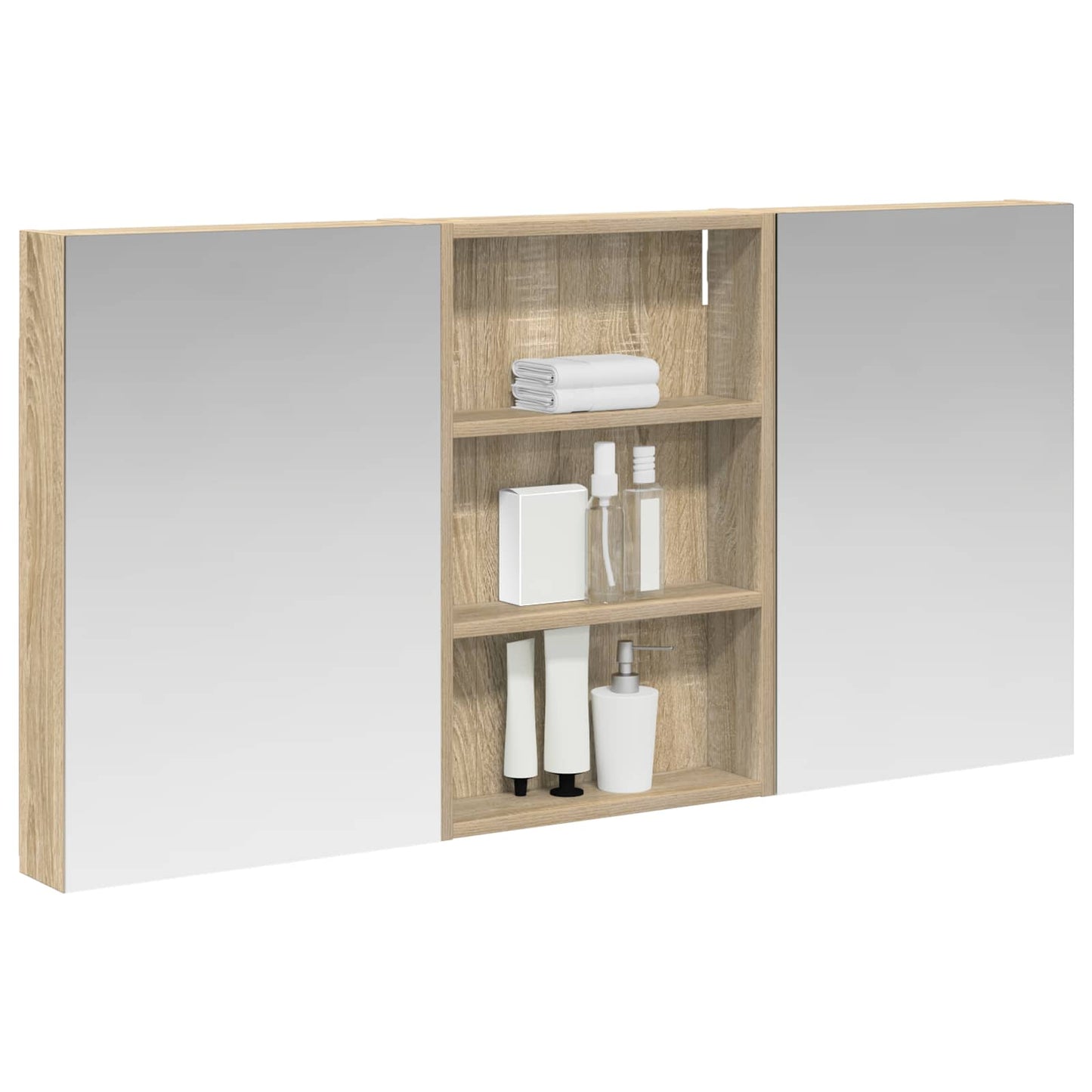 vidaXL Bathroom Cabinet Set 3 pcs 120 x 10.5 x 60.5 cm Engineered wood