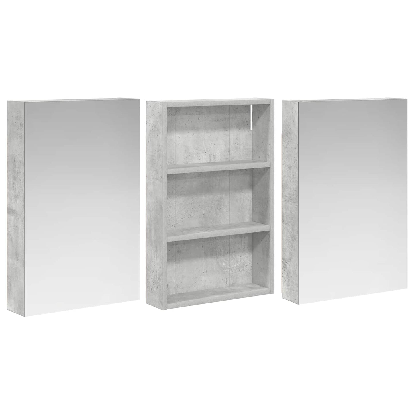 vidaXL Bathroom Cabinet Set 3 pcs 120 x 10.5 x 60.5 cm Engineered wood