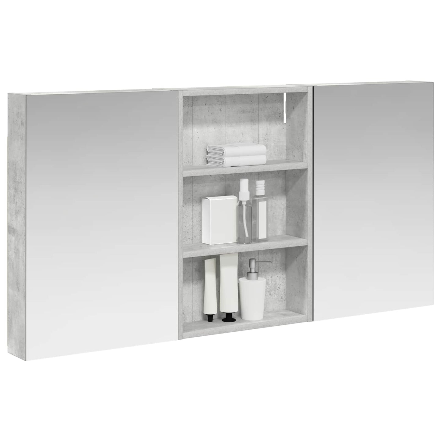 vidaXL Bathroom Cabinet Set 3 pcs 120 x 10.5 x 60.5 cm Engineered wood