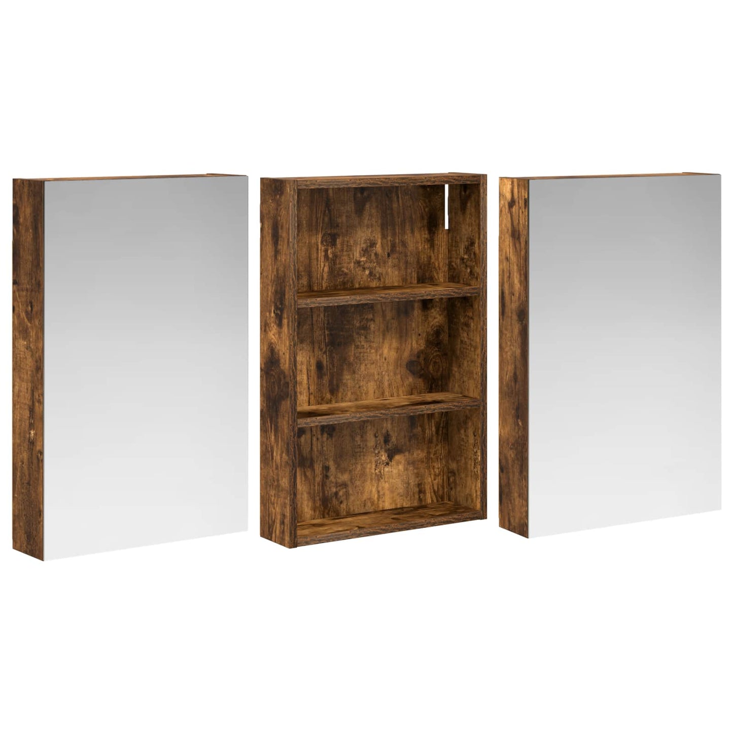 vidaXL Bathroom Cabinet Set 3 pcs 120 x 10.5 x 60.5 cm Engineered wood
