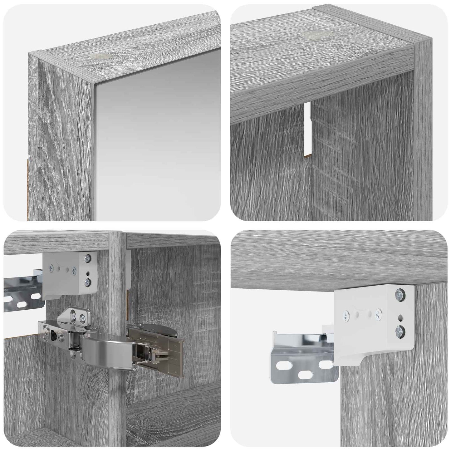 vidaXL Bathroom Cabinet Set 3 pcs 120 x 10.5 x 60.5 cm Engineered wood