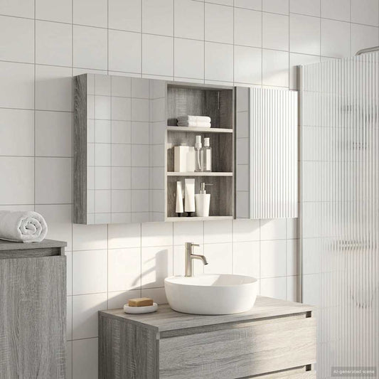vidaXL Bathroom Cabinet Set 3 pcs 120 x 10.5 x 60.5 cm Engineered wood