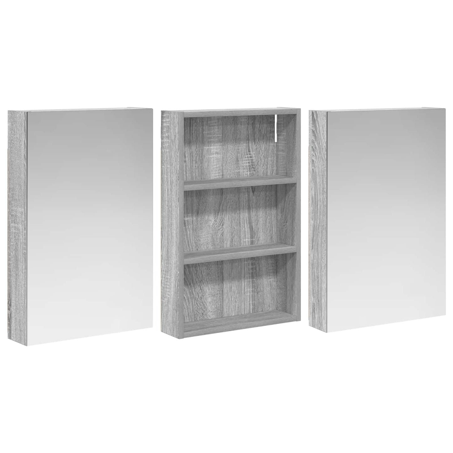 vidaXL Bathroom Cabinet Set 3 pcs 120 x 10.5 x 60.5 cm Engineered wood