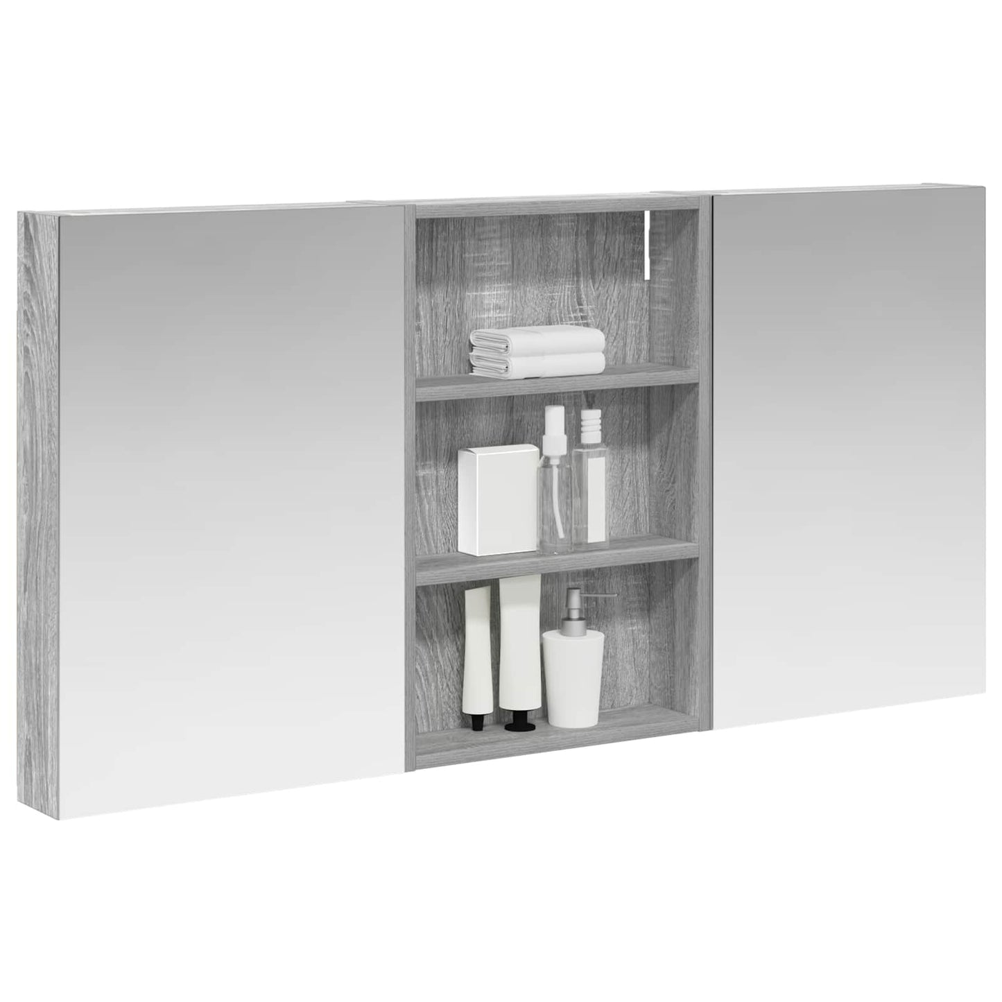 vidaXL Bathroom Cabinet Set 3 pcs 120 x 10.5 x 60.5 cm Engineered wood