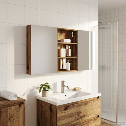 vidaXL Bathroom Cabinet Set 3 pcs 120 x 10.5 x 60.5 cm Engineered wood