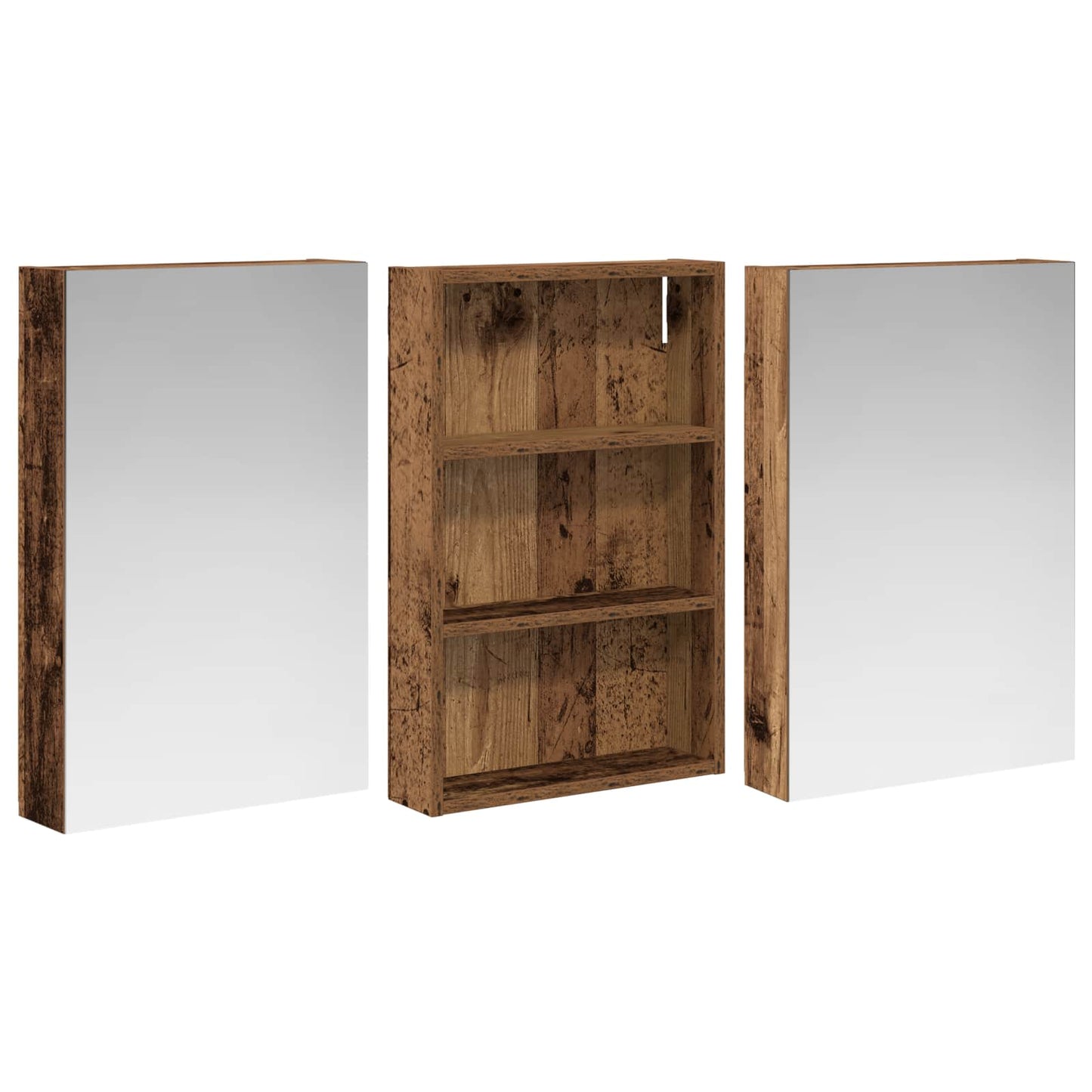 vidaXL Bathroom Cabinet Set 3 pcs 120 x 10.5 x 60.5 cm Engineered wood