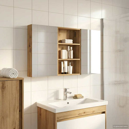 vidaXL Bathroom Cabinet Set 3 pcs 120 x 10.5 x 60.5 cm Engineered wood
