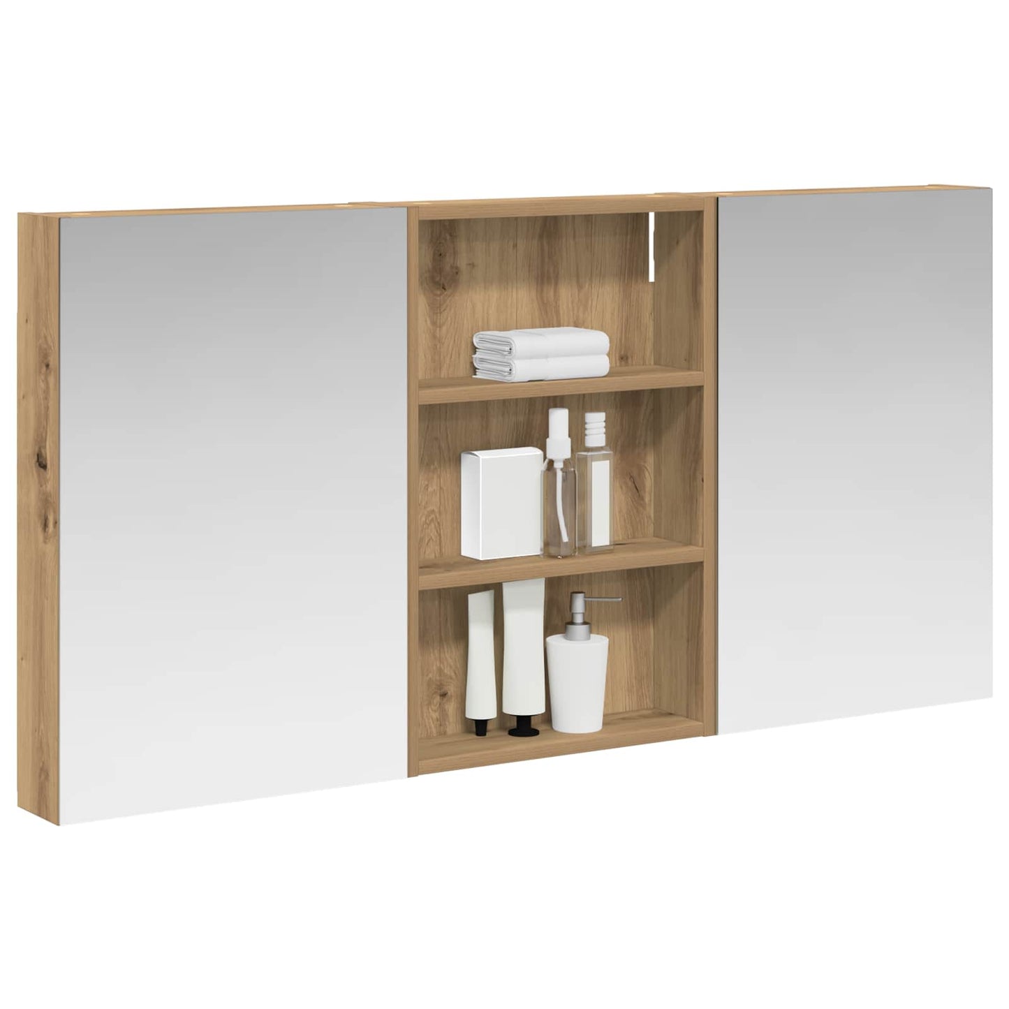 vidaXL Bathroom Cabinet Set 3 pcs 120 x 10.5 x 60.5 cm Engineered wood
