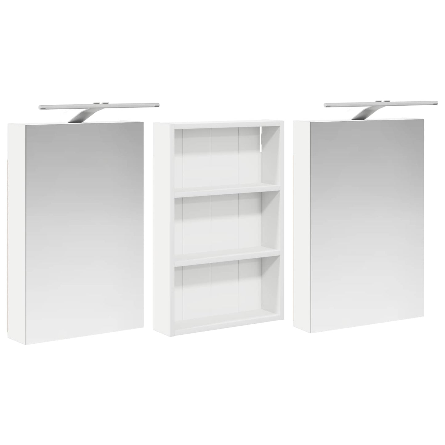 vidaXL Bathroom Cabinet Set 3 pcs 120 x 10.5 x 60.5 cm Engineered wood