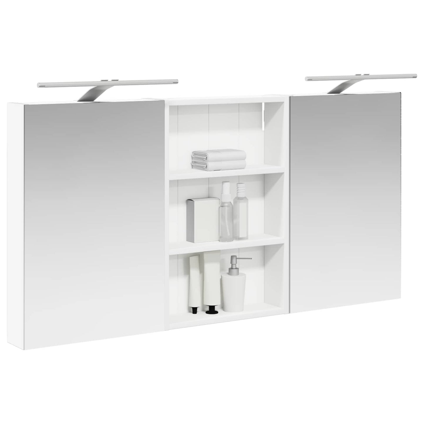 vidaXL Bathroom Cabinet Set 3 pcs 120 x 10.5 x 60.5 cm Engineered wood