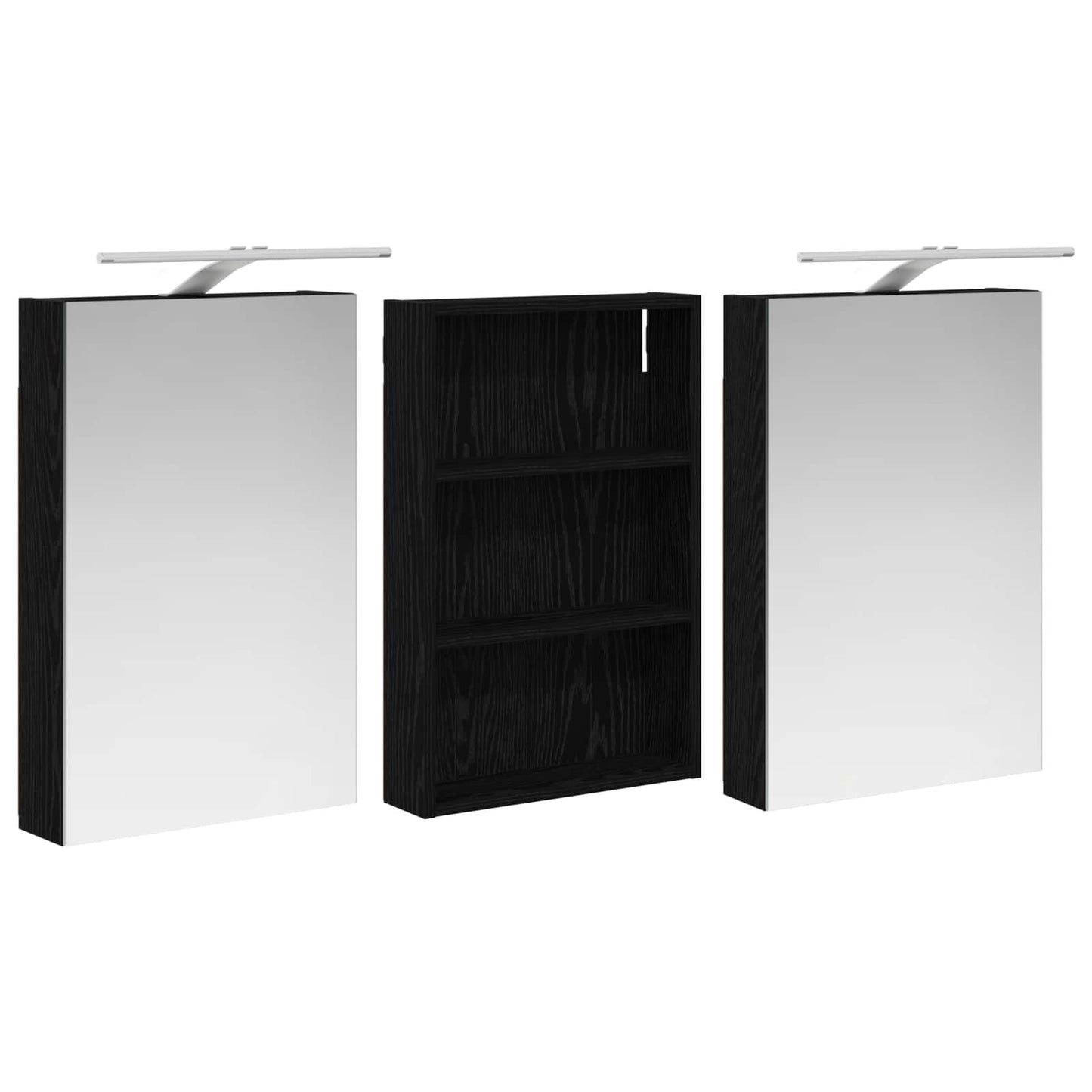 vidaXL Bathroom Cabinet Set 3 pcs 120 x 10.5 x 60.5 cm Engineered wood