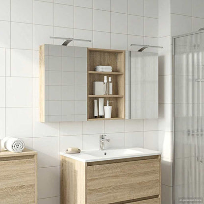 vidaXL Bathroom Cabinet Set 3 pcs 120 x 10.5 x 60.5 cm Engineered wood