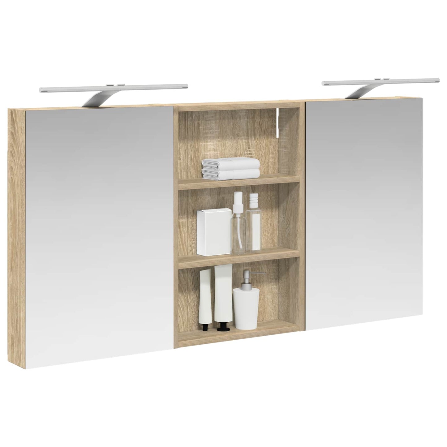 vidaXL Bathroom Cabinet Set 3 pcs 120 x 10.5 x 60.5 cm Engineered wood