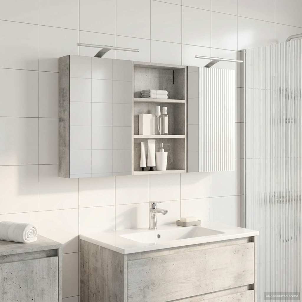 vidaXL Bathroom Cabinet Set 3 pcs 120 x 10.5 x 60.5 cm Engineered wood