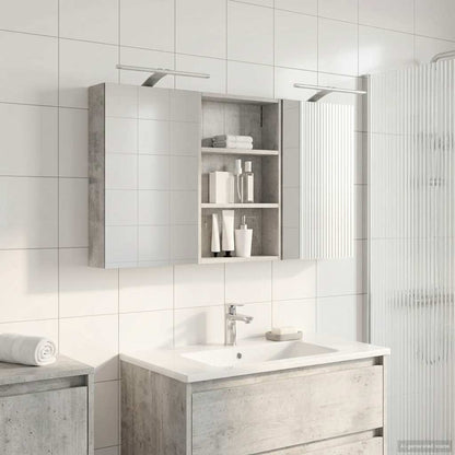 vidaXL Bathroom Cabinet Set 3 pcs 120 x 10.5 x 60.5 cm Engineered wood