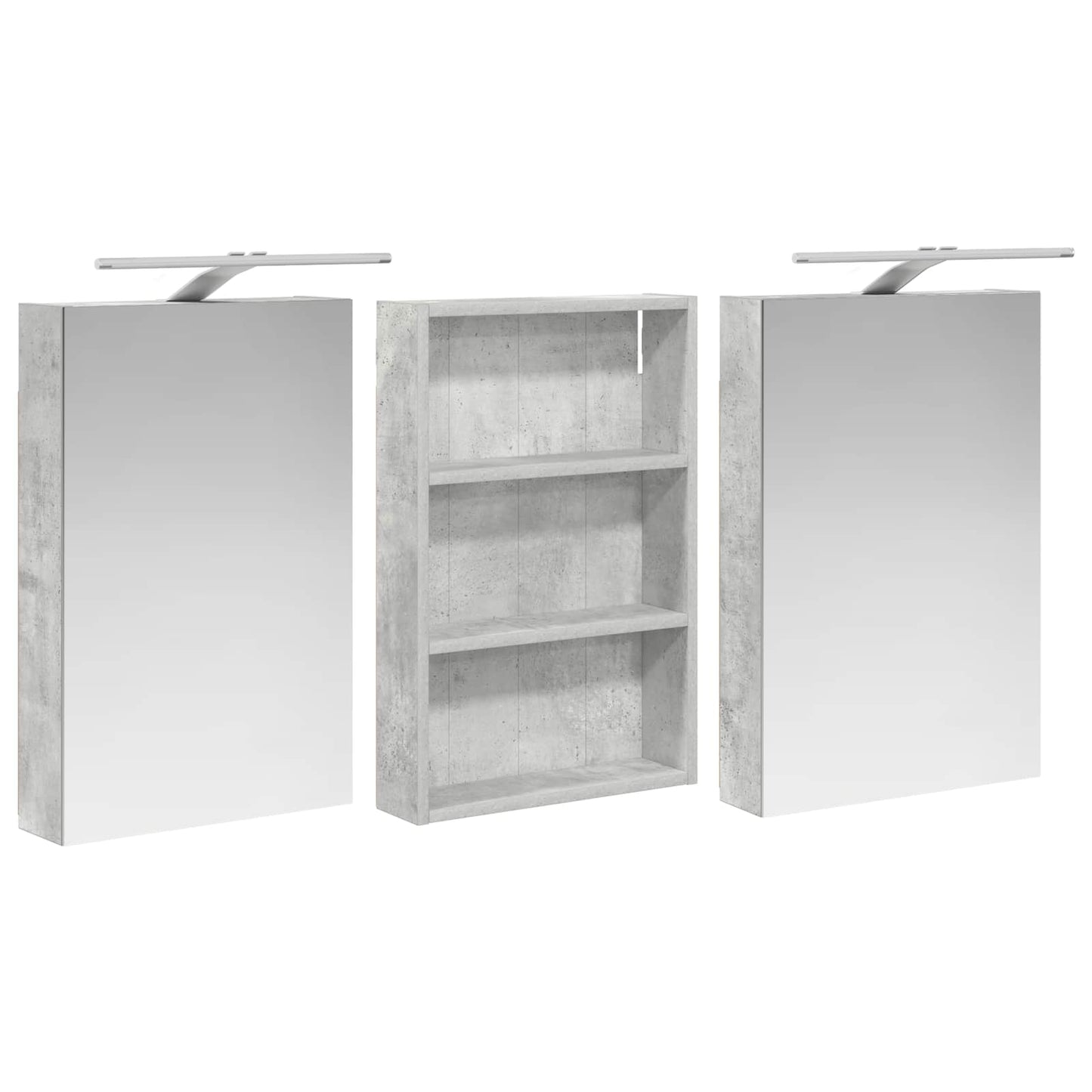 vidaXL Bathroom Cabinet Set 3 pcs 120 x 10.5 x 60.5 cm Engineered wood