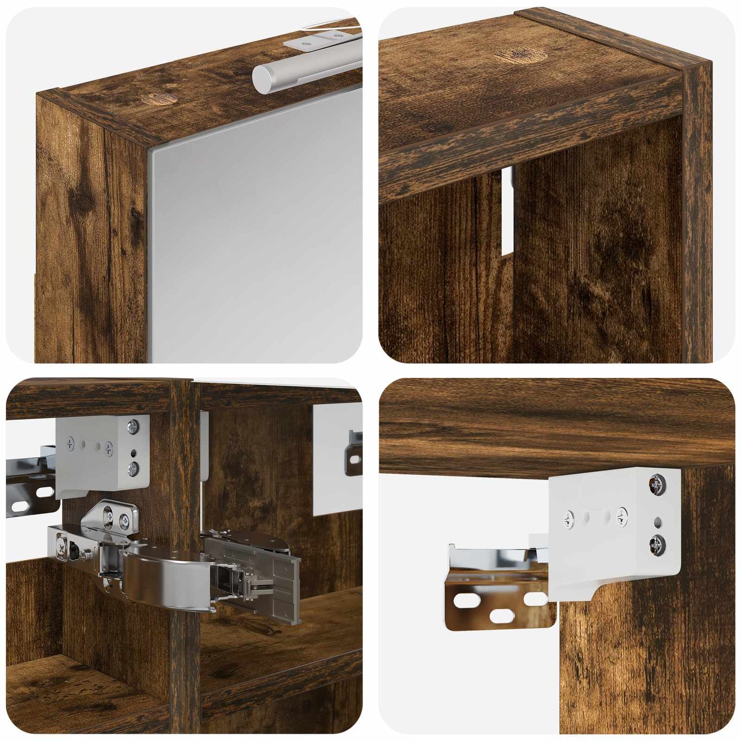 vidaXL Bathroom Cabinet Set 3 pcs 120 x 10.5 x 60.5 cm Engineered wood