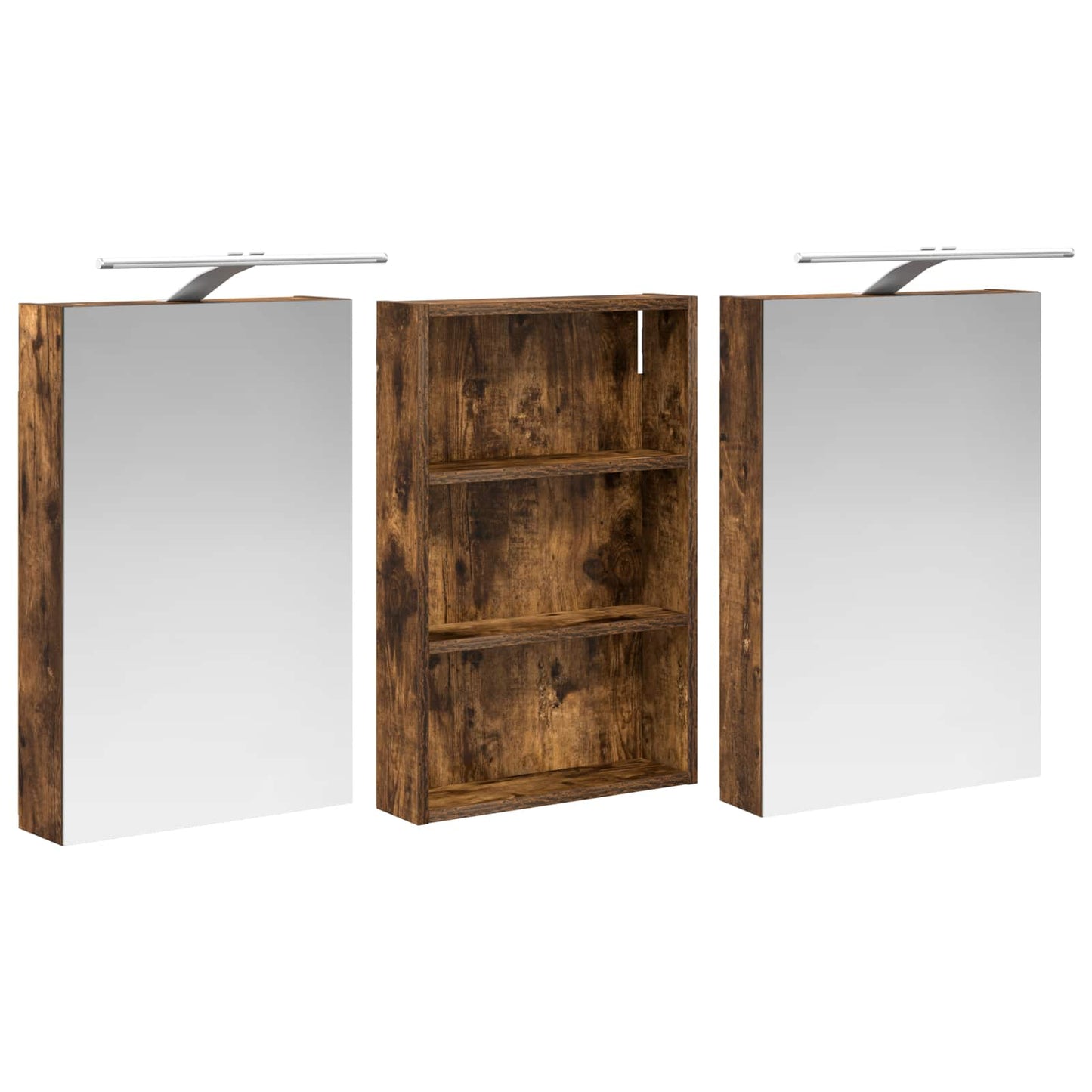 vidaXL Bathroom Cabinet Set 3 pcs 120 x 10.5 x 60.5 cm Engineered wood