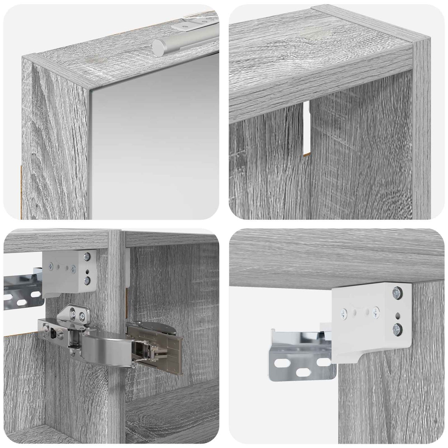 vidaXL Bathroom Cabinet Set 3 pcs 120 x 10.5 x 60.5 cm Engineered wood