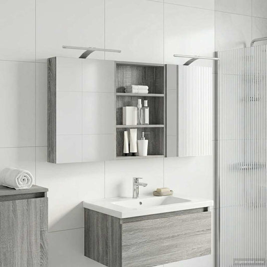 vidaXL Bathroom Cabinet Set 3 pcs 120 x 10.5 x 60.5 cm Engineered wood