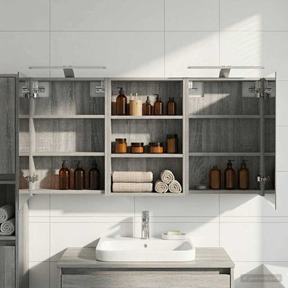 vidaXL Bathroom Cabinet Set 3 pcs 120 x 10.5 x 60.5 cm Engineered wood