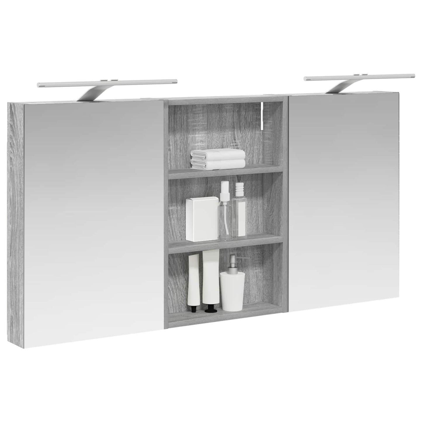 vidaXL Bathroom Cabinet Set 3 pcs 120 x 10.5 x 60.5 cm Engineered wood