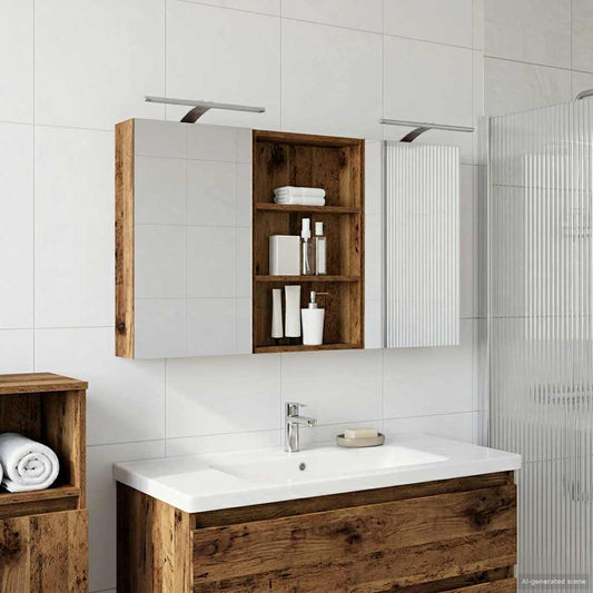 vidaXL Bathroom Cabinet Set 3 pcs 120 x 10.5 x 60.5 cm Engineered wood