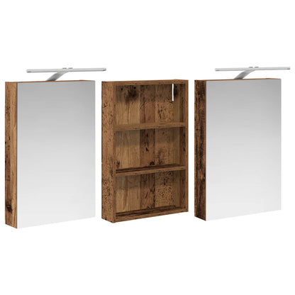 vidaXL Bathroom Cabinet Set 3 pcs 120 x 10.5 x 60.5 cm Engineered wood