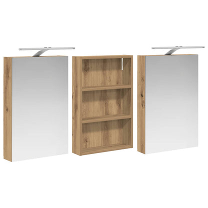 vidaXL Bathroom Cabinet Set 3 pcs 120 x 10.5 x 60.5 cm Engineered wood