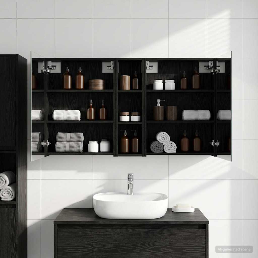 vidaXL Bathroom Cabinet Set 3 pcs 120 x 14.5 x 70 cm Engineered wood