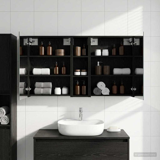 vidaXL Bathroom Cabinet Set 3 pcs 120 x 14.5 x 70 cm Engineered wood