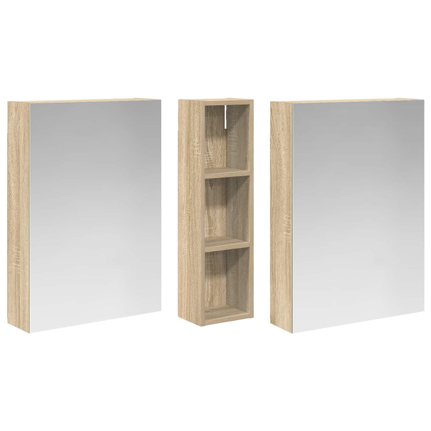vidaXL Bathroom Cabinet Set 3 pcs 120 x 14.5 x 70 cm Engineered wood