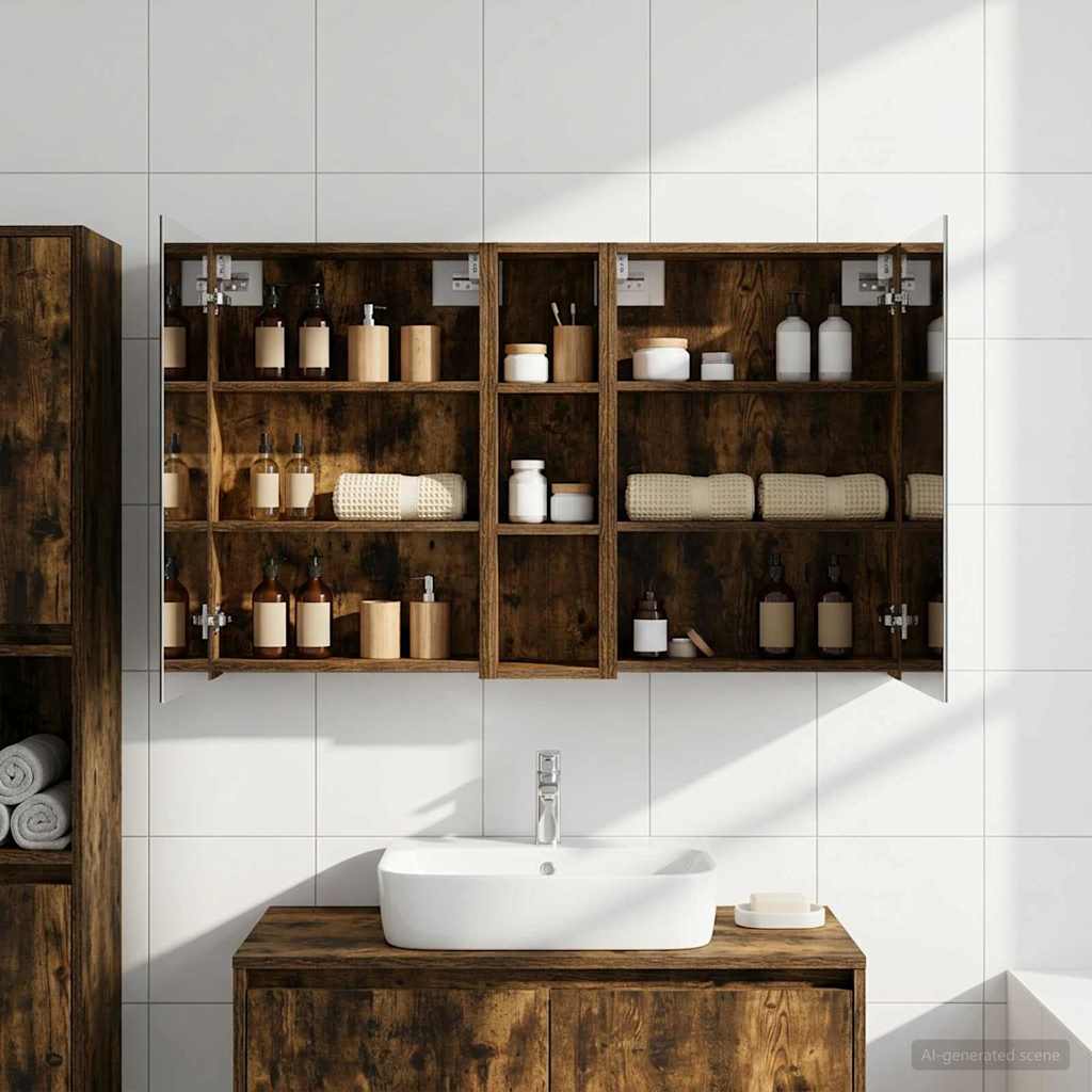 vidaXL Bathroom Cabinet Set 3 pcs 120 x 14.5 x 70 cm Engineered wood