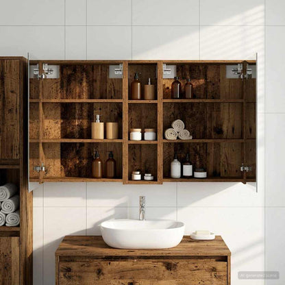 vidaXL Bathroom Cabinet Set 3 pcs 120 x 14.5 x 70 cm Engineered wood