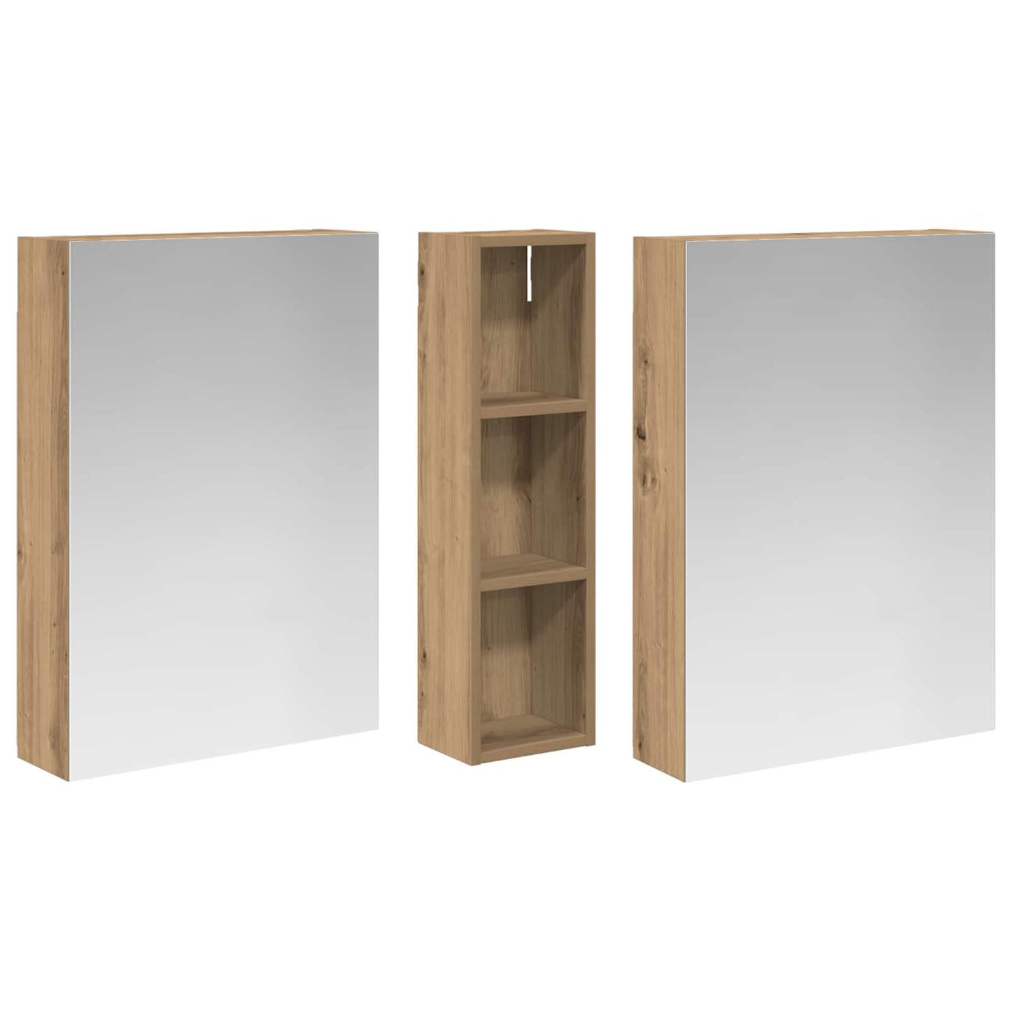 vidaXL Bathroom Cabinet Set 3 pcs 120 x 14.5 x 70 cm Engineered wood