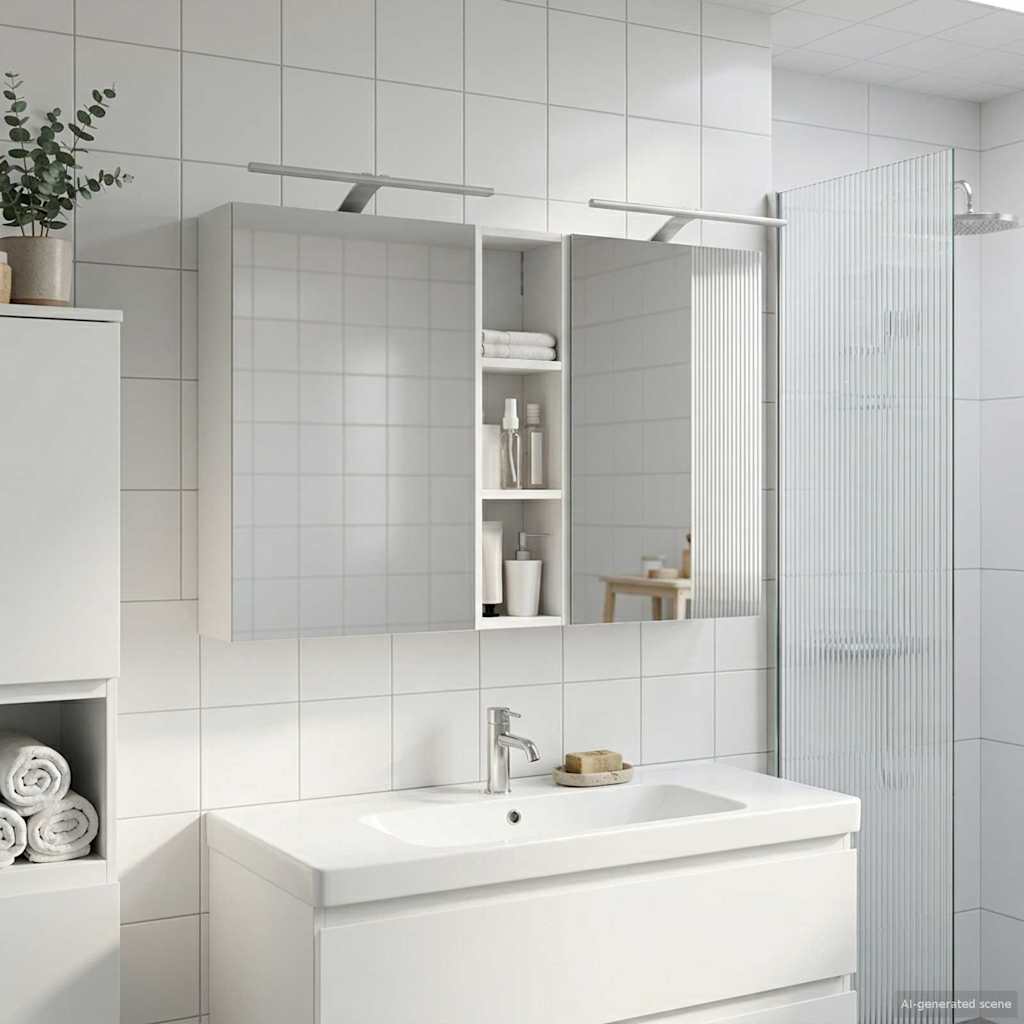 vidaXL Bathroom Cabinet Set 3 pcs 120 x 14.5 x 70 cm Engineered wood