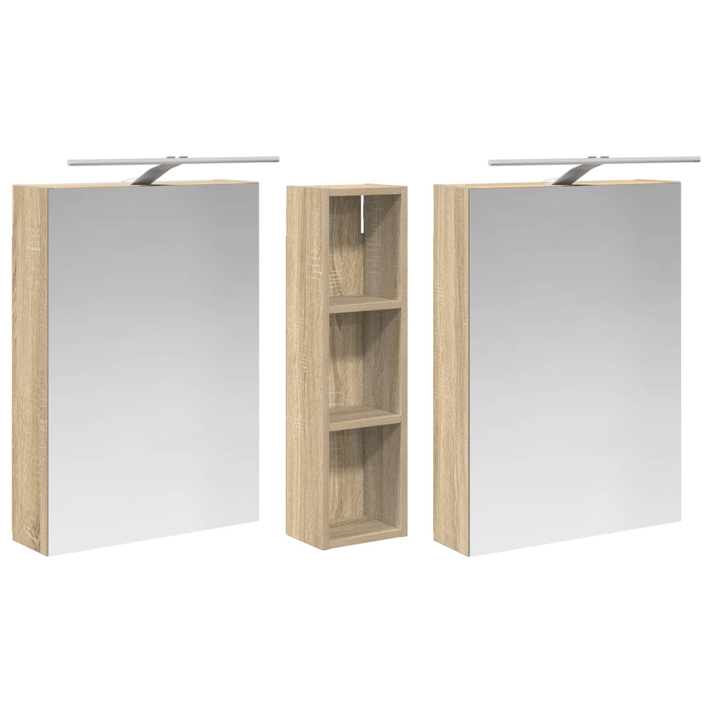 vidaXL Bathroom Cabinet Set 3 pcs 120 x 14.5 x 70 cm Engineered wood