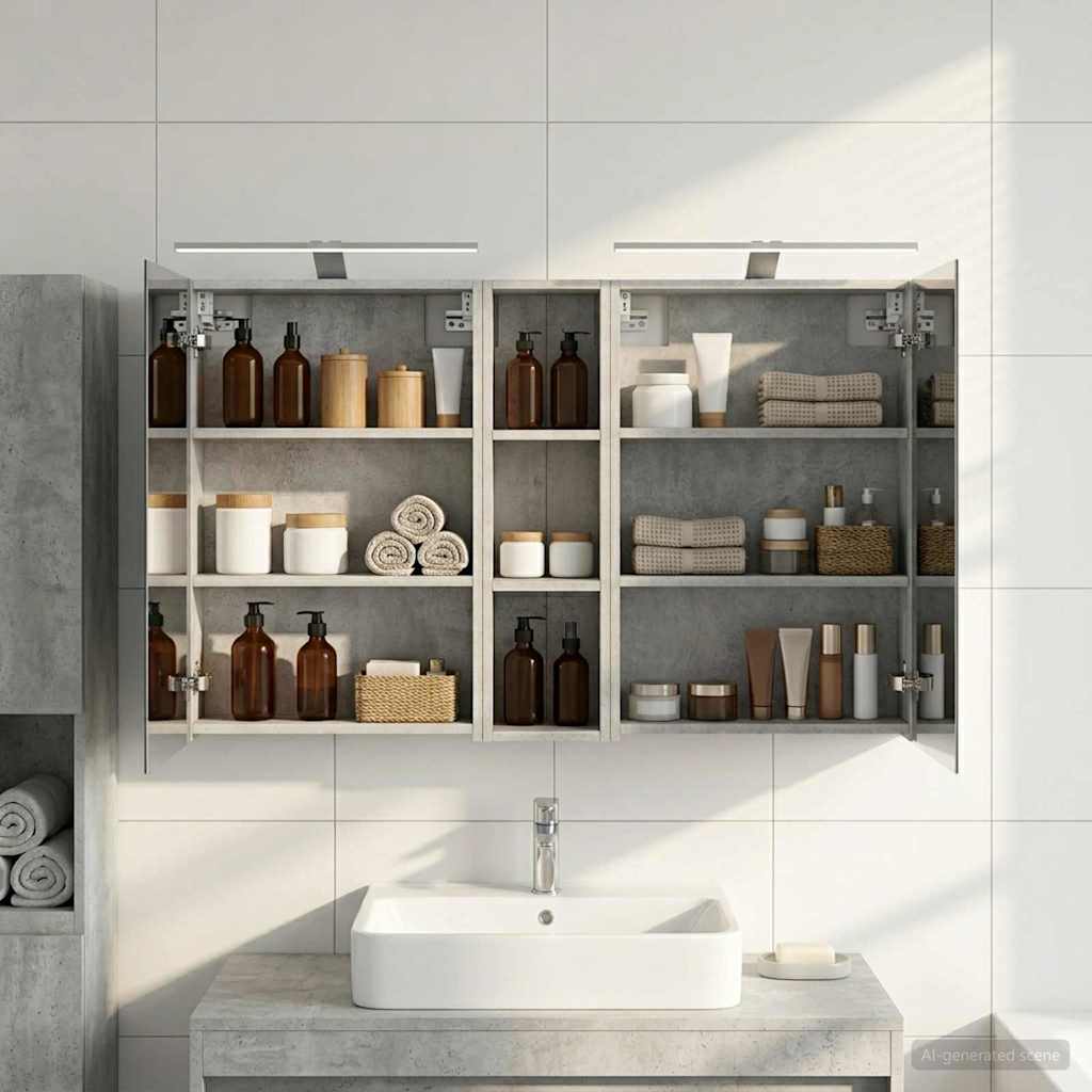 vidaXL Bathroom Cabinet Set 3 pcs 120 x 14.5 x 70 cm Engineered wood