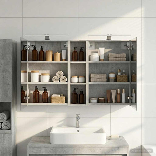 vidaXL Bathroom Cabinet Set 3 pcs 120 x 14.5 x 70 cm Engineered wood