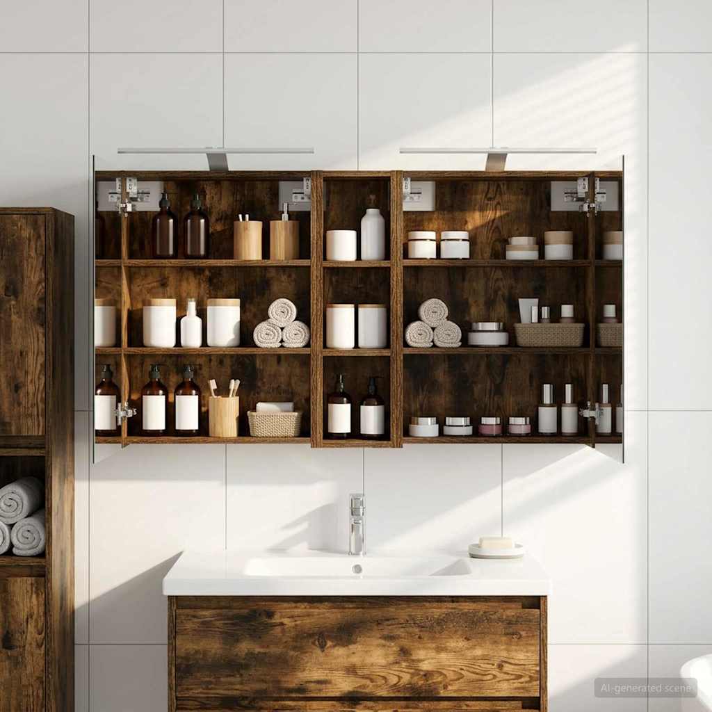 vidaXL Bathroom Cabinet Set 3 pcs 120 x 14.5 x 70 cm Engineered wood