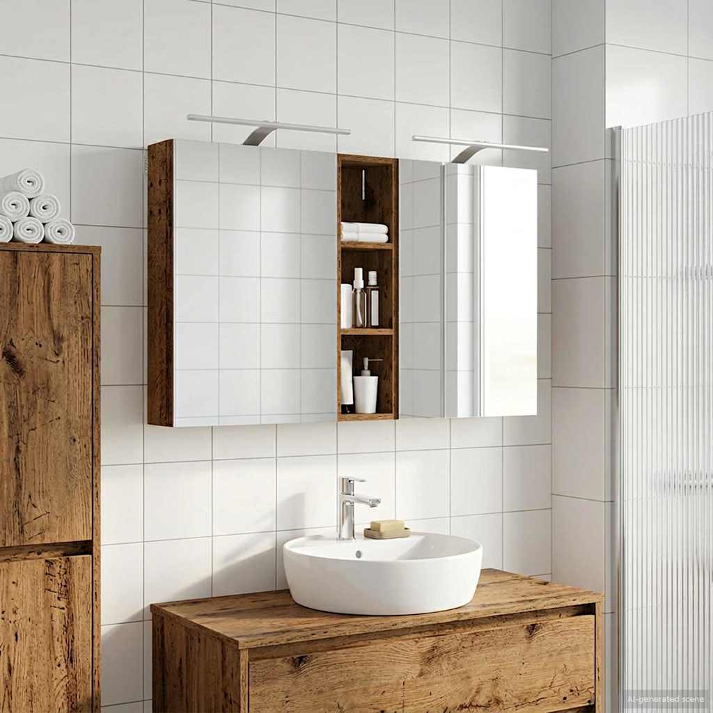 vidaXL Bathroom Cabinet Set 3 pcs 120 x 14.5 x 70 cm Engineered wood