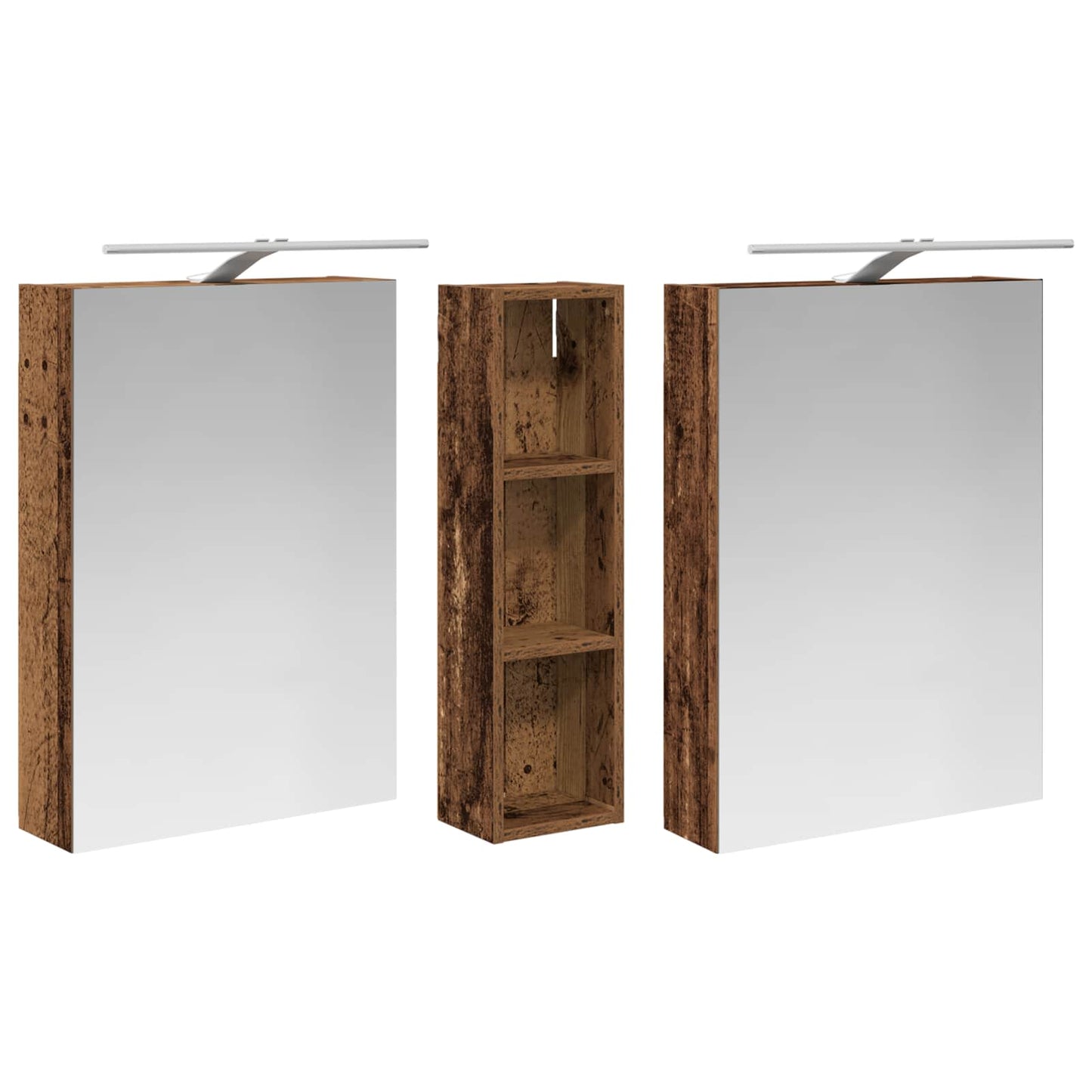 vidaXL Bathroom Cabinet Set 3 pcs 120 x 14.5 x 70 cm Engineered wood