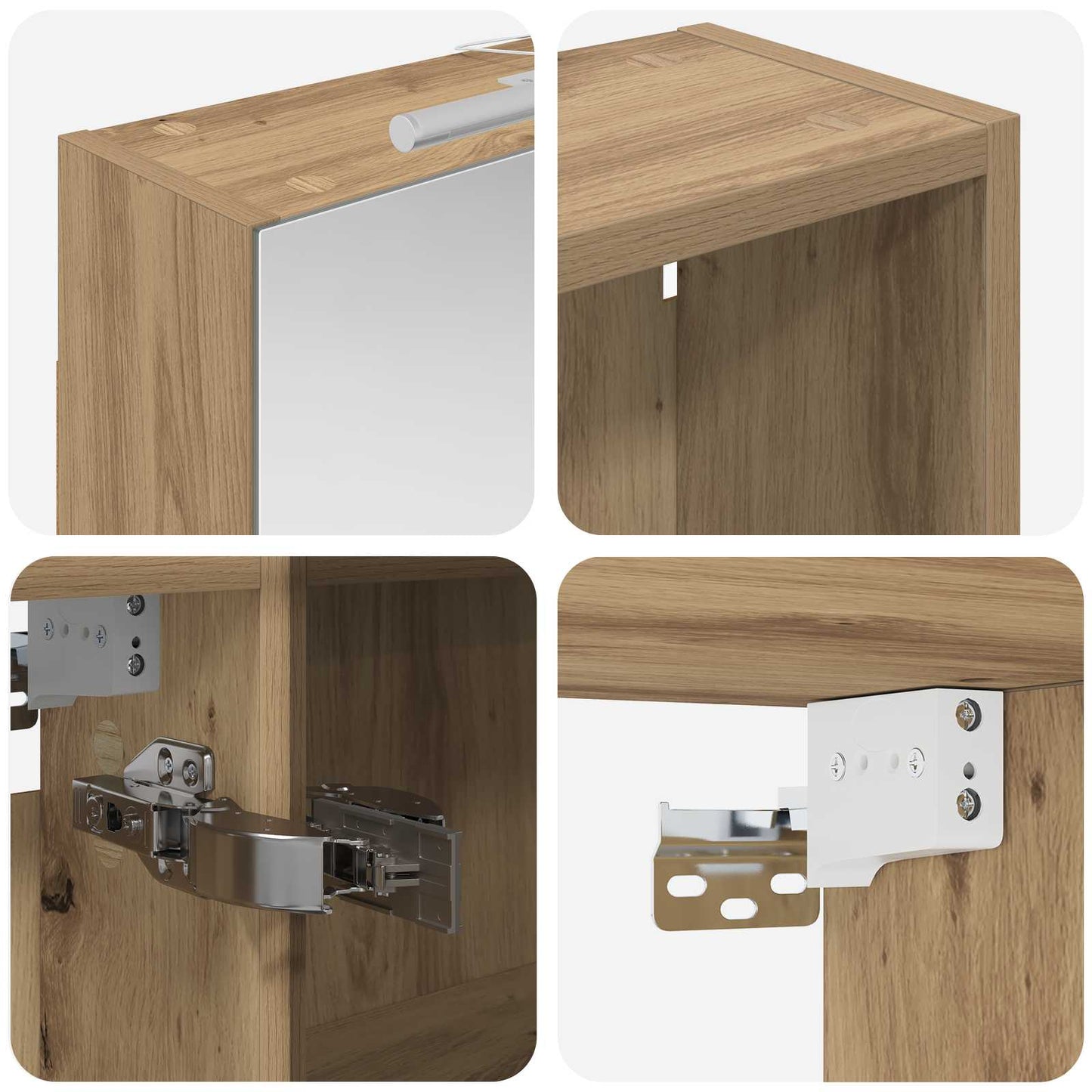 vidaXL Bathroom Cabinet Set 3 pcs 120 x 14.5 x 70 cm Engineered wood