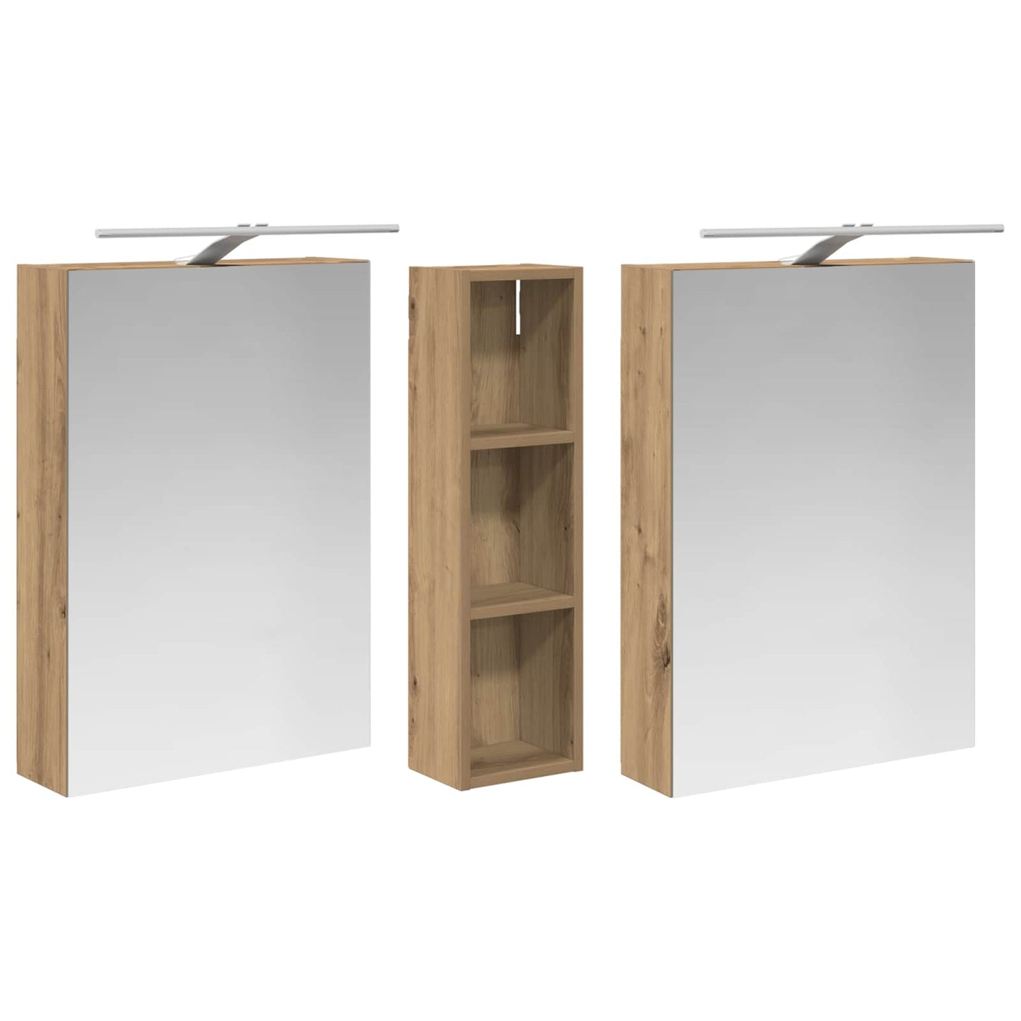 vidaXL Bathroom Cabinet Set 3 pcs 120 x 14.5 x 70 cm Engineered wood