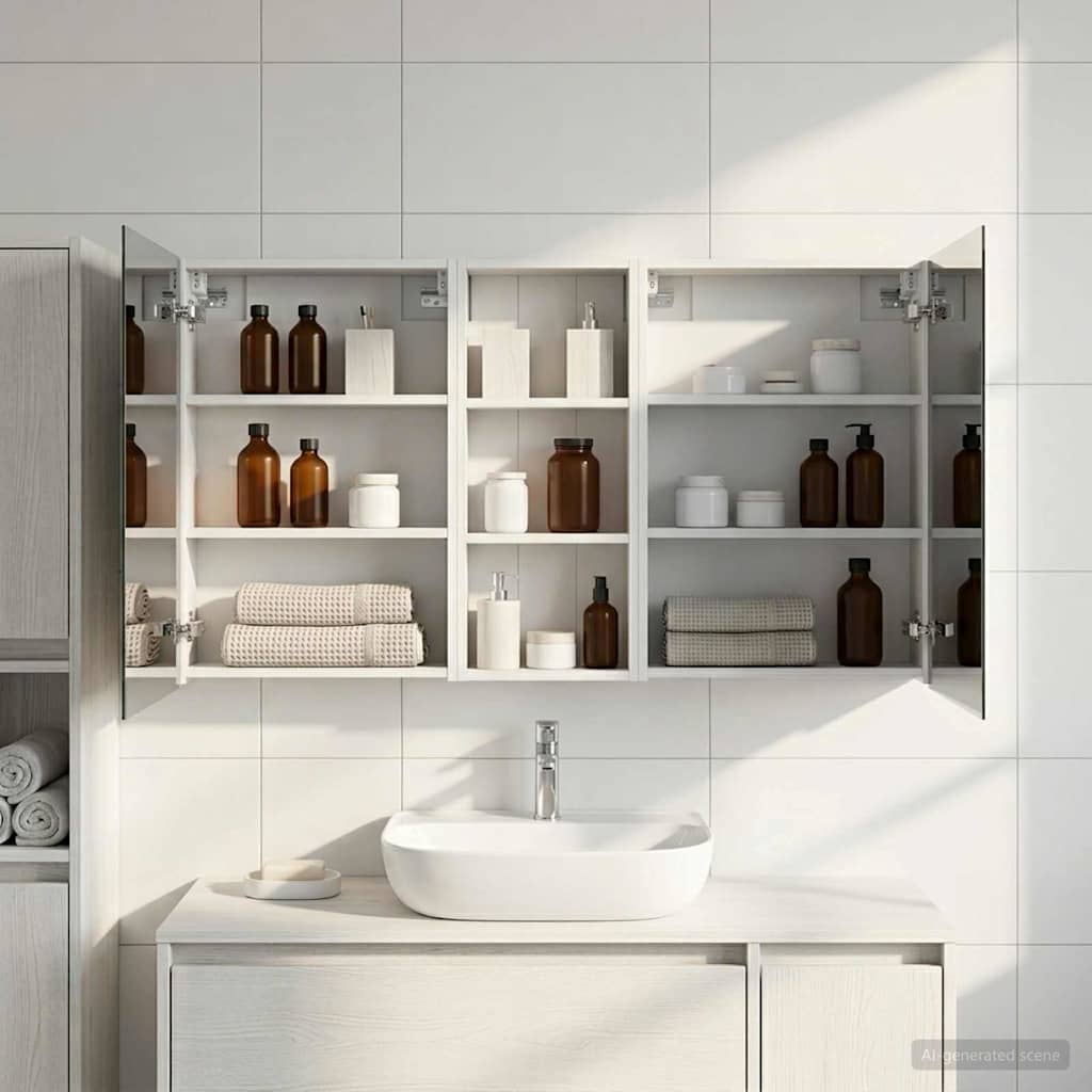 vidaXL Bathroom Cabinet Set 3 pcs 130 x 14.5 x 70 cm Engineered wood