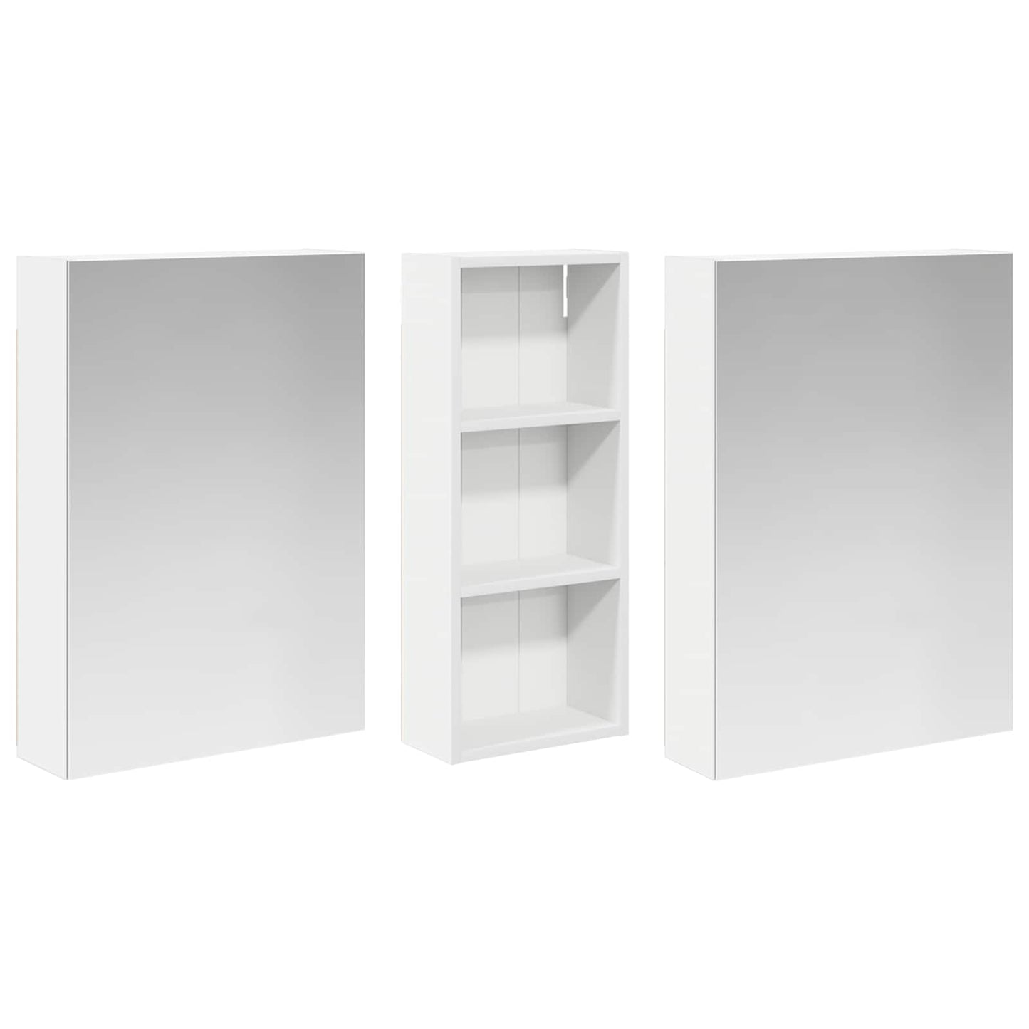vidaXL Bathroom Cabinet Set 3 pcs 130 x 14.5 x 70 cm Engineered wood