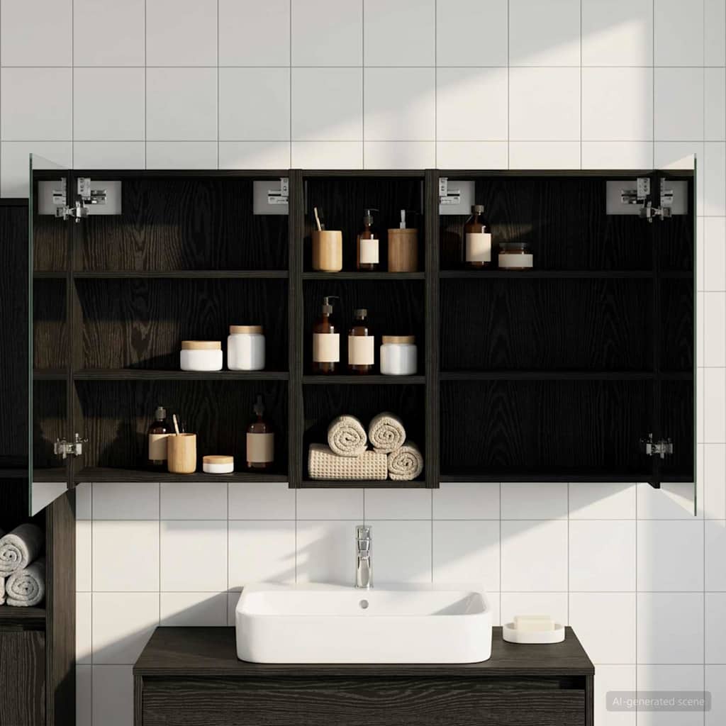 vidaXL Bathroom Cabinet Set 3 pcs 130 x 14.5 x 70 cm Engineered wood